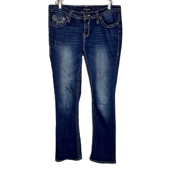Vigoss Slim Boot Heritage Fit Boot Cut Medium Wash Low Rise Jeans Women’s 8 - Picture 1 of 13